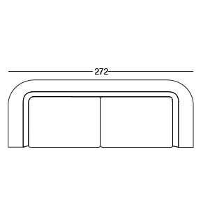 Welles_ 272 x 100 x H 74 cm