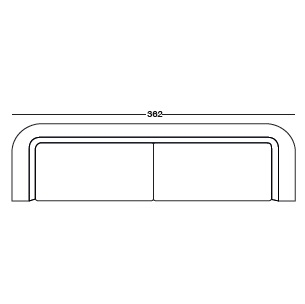 Welles_ 362 x 100 x H 74 cm