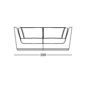 Nobu_ 205 x 110 x H 82 cm