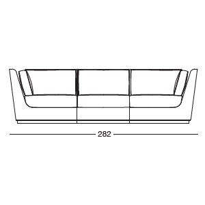 Nobu_ 282 x 110 x H 82 cm