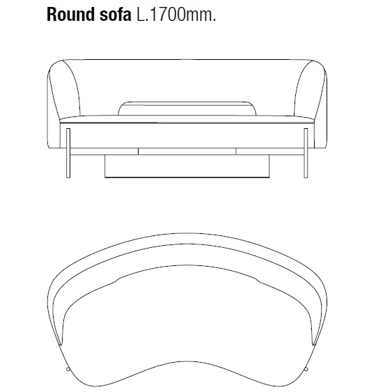 Virgin Round_ VISB_ 170 x 93.5 x H 72 cm