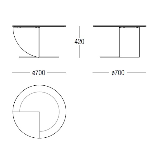 Runde 100%_ Ø 70 x H 42 cm