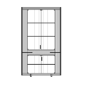 Eclipse_ 4 ante in vetro e 1 cassetto