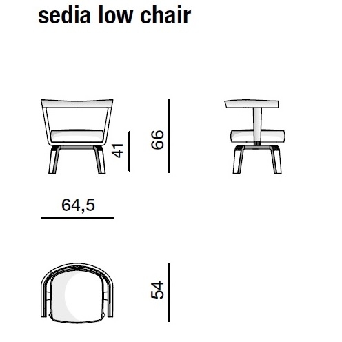 Porta Volta Low_ 64.5 x 54 x H 66 cm