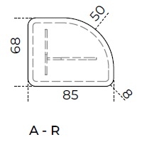 Selce A - R_ 85 x 68 x H 36,8 cm