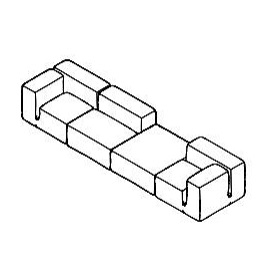 Le Mura 5_ L 378 x P 96,5 (OLEME90 + OLEMF90 + OLEMG90 + OLEMD90)