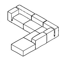 Le Mura 8_ L 314 x P 285,5 cm (OLEMC120 + OLEMF90 + OLEMD90 + OLEMG90)