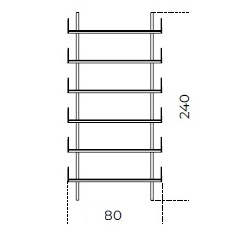 Brera 23_ 80 x 25 x H 240 cm (80M240)