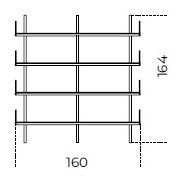 Brera 23_ 160 x 25 x H 164 cm (160M164)