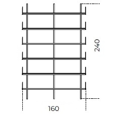 Brera 23_ 160 x 25 x H 240 cm (160M240)