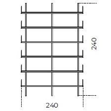 Brera 23_ 240 x 25 x H 240 cm (240M240)