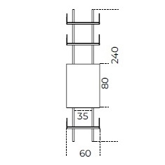 Brera 23_ 60 x 35 x H 240 cm (60A240)
