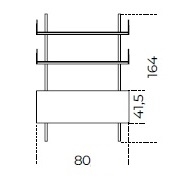 Brera 23_ 80 x 35 x H 164 cm (80R164)