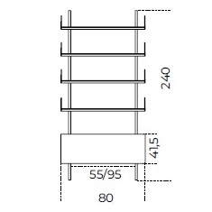 Brera 23_ 80 x 35 x H 240 cm (80R240)