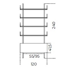 Brera 23_ 120 x 35 x H 240 cm (120R240)