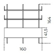 Brera 23_ 160 x 35 x H 164 cm (160R164)