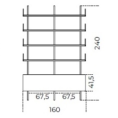 Brera 23_ 160 x 35 x H 240 cm (160R240)