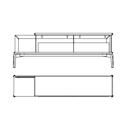 Kukei_ Asymmetric sideboard with feet (Sx)
