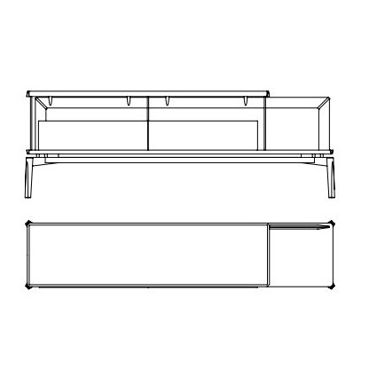 Kukei_ Asymmetric sideboard with feet (Right)