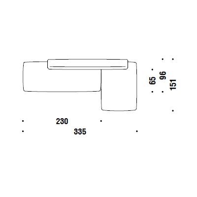 BB3_ 335 x 151 x H 73-42 cm
