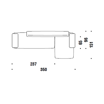 CB3_ 350 x 151 x H 73-49-42 cm