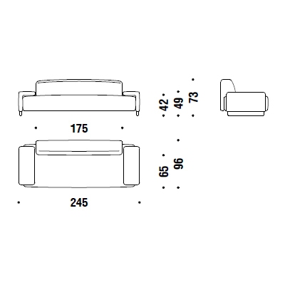E03_ 245 x 96 x H 73-49-42 cm