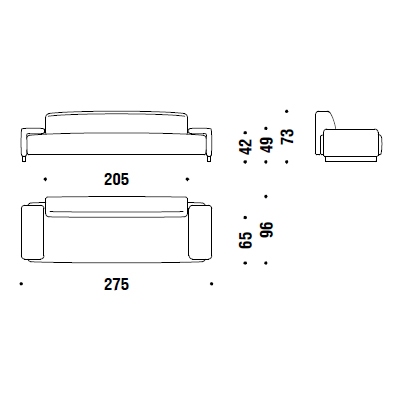 EM1_ 275 x 96 x H 73-49-42 cm