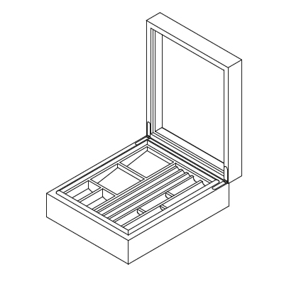 Make-up-Box 24 x 29,5 x H 10 cm