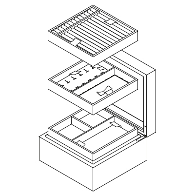 Schmuckschatulle_ 24 x 24 x H 13 cm