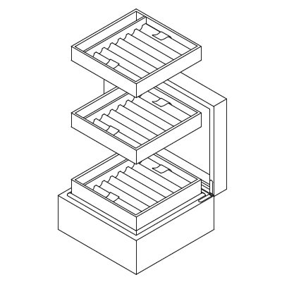 Stiftebox_ 24 x 24 x H 13 cm