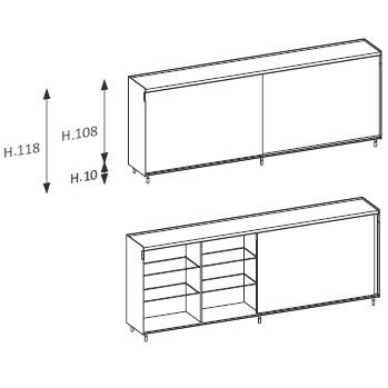 Flyer_ 300.4 x 46 x H 118 cm