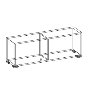 Modern_ Satz Aluminiumfüße H 3 cm