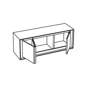 Buffet Privacy_ 139 x 55 x H 50 cm 2 portes pliantes coulissantes, 1 porte battante, 2 compartiments intérieurs