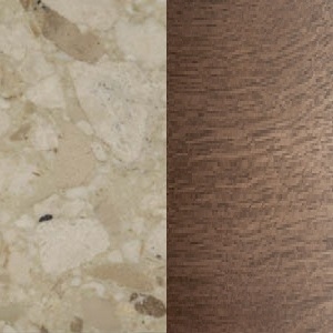 Kunis Breccia Stone / Chêne teinté foncé