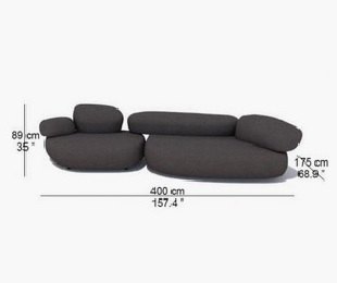 Pebble Rubble 01_ 400 x 175 x H 89 cm