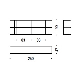 Frame-shift_ B 250 x 47 x H 90 cm