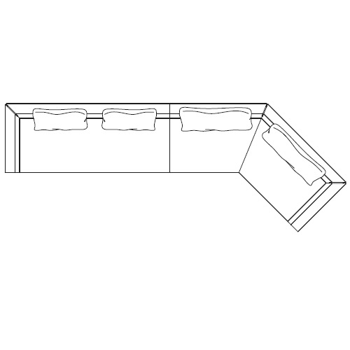 230 end element LH + end element 45° RH_ L 480 x 182 x H 65 cm