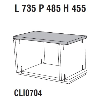 Card CLI0704_ 73.5 x 48.5 x H 45.5 cm