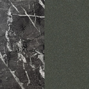 Marmo Grigio Carnico + Metallo grigio peltro lucido