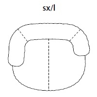 Ortigia_ 170 x 147 x H 67 cm (SX/L)