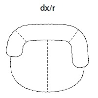 Ortigia_ 170 x 147 x H 67 cm (DX/R)