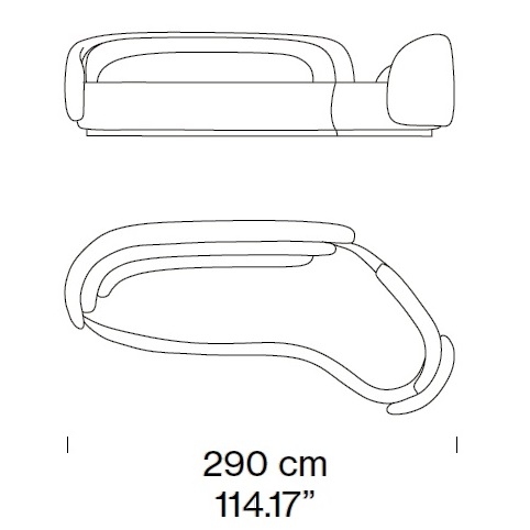 Penisola Dx/Sx_ 290 x 146 x H 81 cm