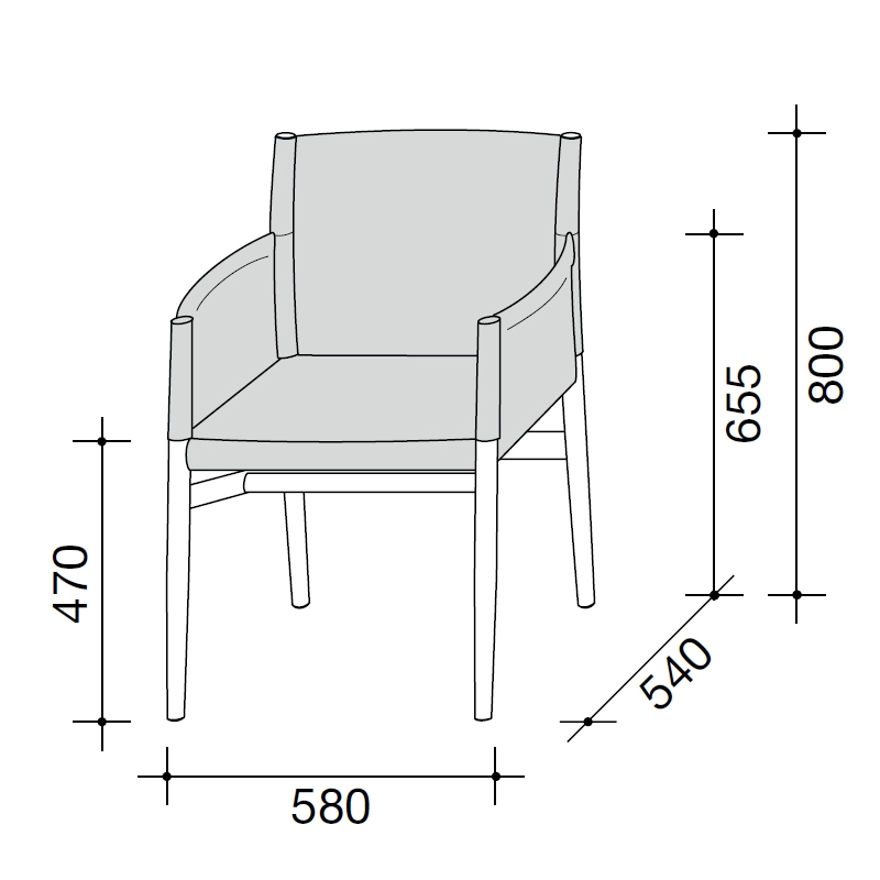 Ayon Chair with Armrests