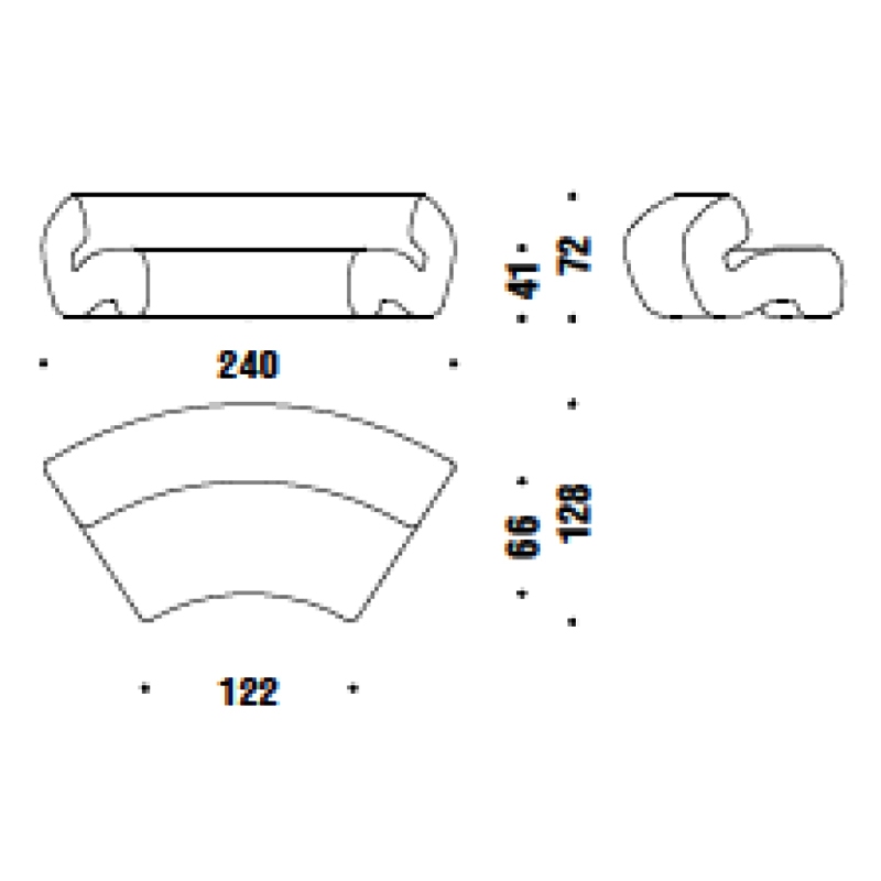 Gruuve_240 x 128 x H 72 cm