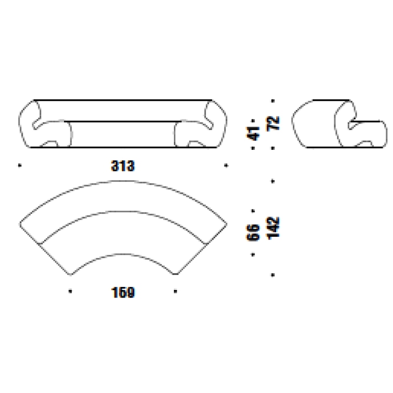 Gruuve_313 x 142 x H 72 cm