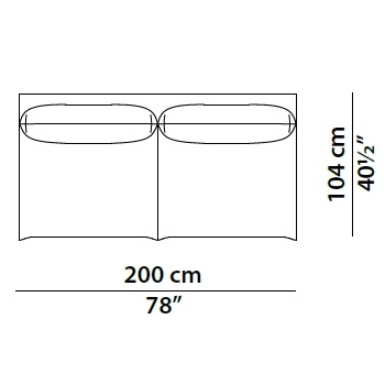 Aura A_ 200 x 104 x H 79 cm