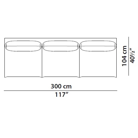 Aura B_ 300 x 104 x H 79 cm