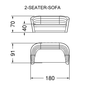 Granturismo_ 180 x 91 x H 70 cm