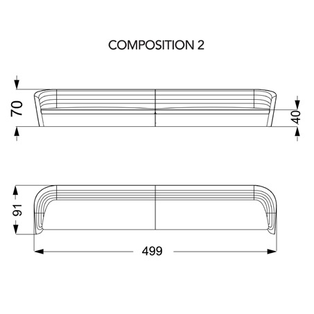 Granturismo Comp. 2_ 499 x 91 x H 70 cm