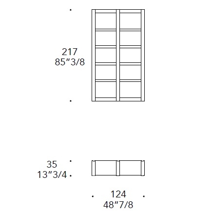 Avantgarde Bar_ 2 Module_ 124 x 35 x H 217 cm